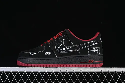 All categories Nk Air Force 1 Air Force series Nk Air Force 1 Low Air Force low-top Nike Air Force 1 '07 Low Stussy co-branded matte black Air Force 1 low-top casual sneakers SY1388-009